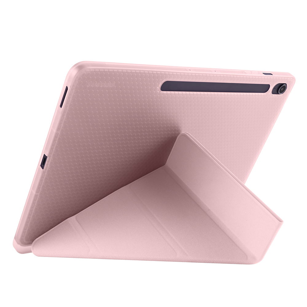 Galaxy Tab S10 FE Plus Case Zore Tri Folding Stand Case with Pen Compartment - 31