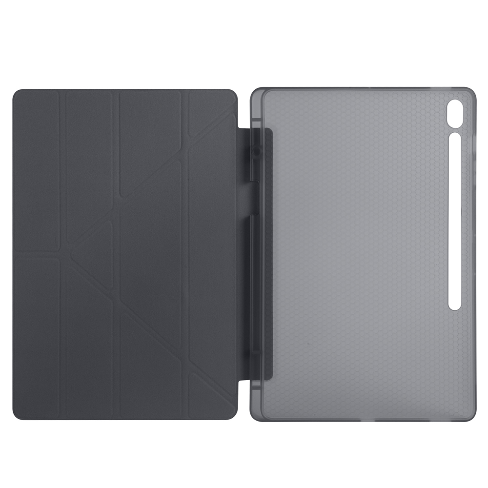 Galaxy Tab S10 FE Plus Case Zore Tri Folding Stand Case with Pen Compartment - 23