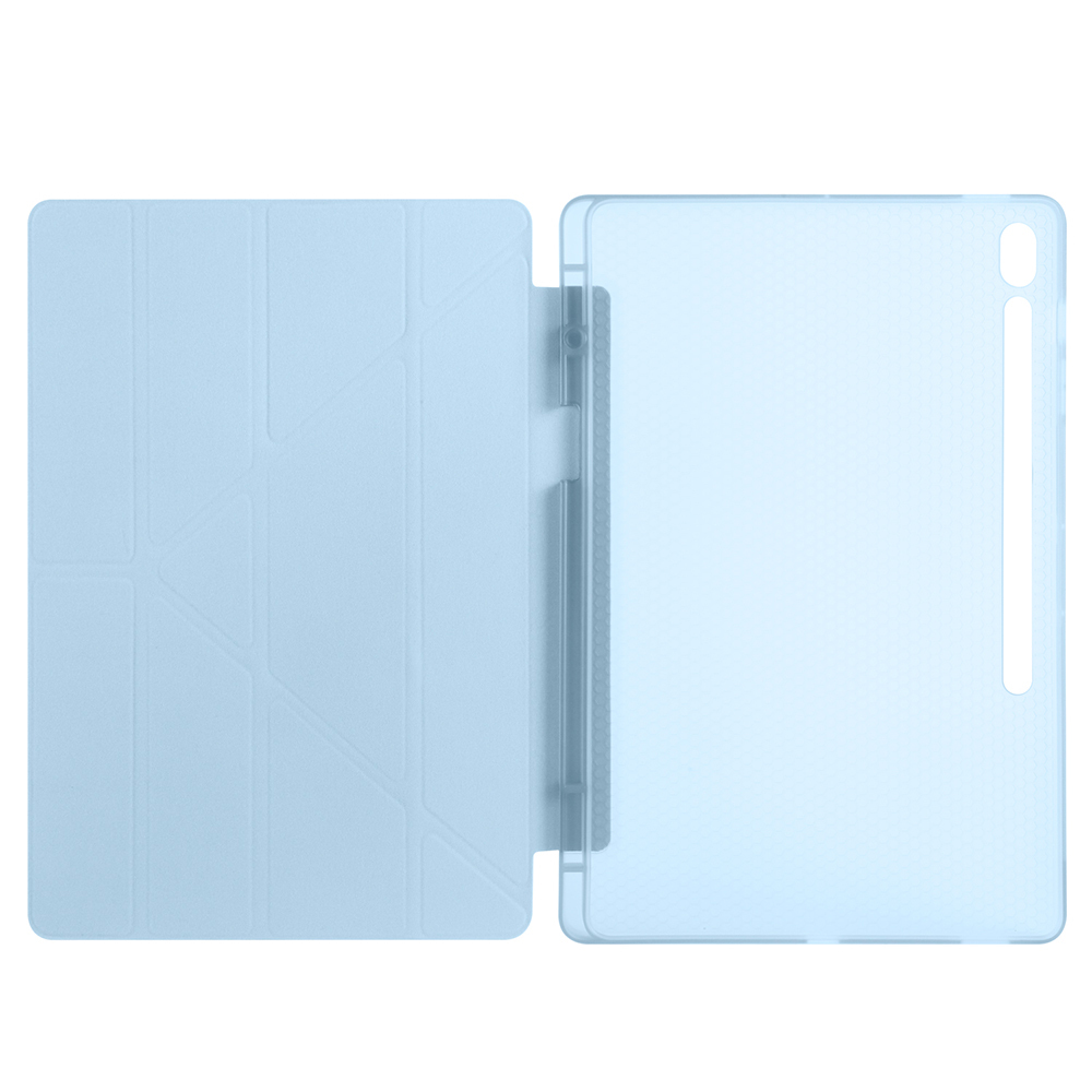 Galaxy Tab S10 FE Plus Case Zore Tri Folding Stand Case with Pen Compartment - 22