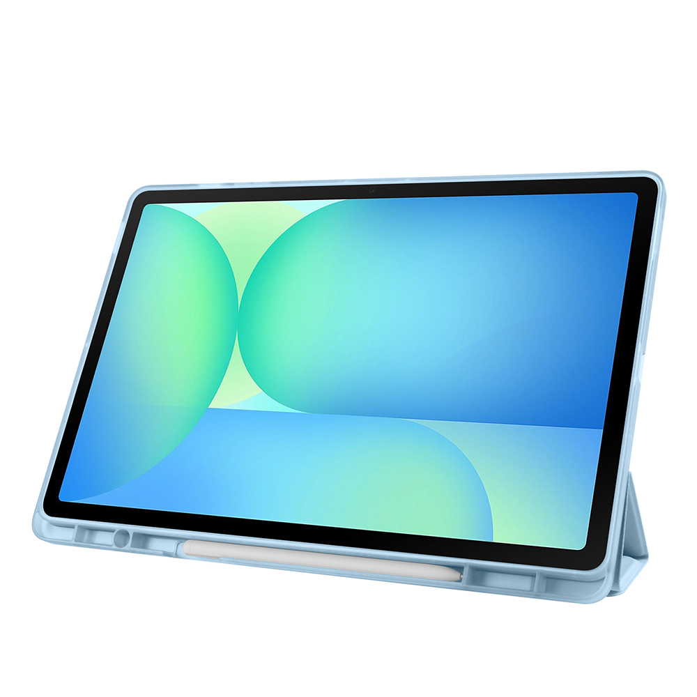 Galaxy Tab S10 FE Plus Case Zore Tri Folding Stand Case with Pen Compartment - 42