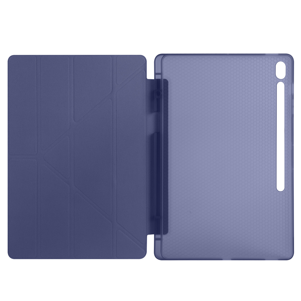 Galaxy Tab S10 FE Plus Case Zore Tri Folding Stand Case with Pen Compartment - 21