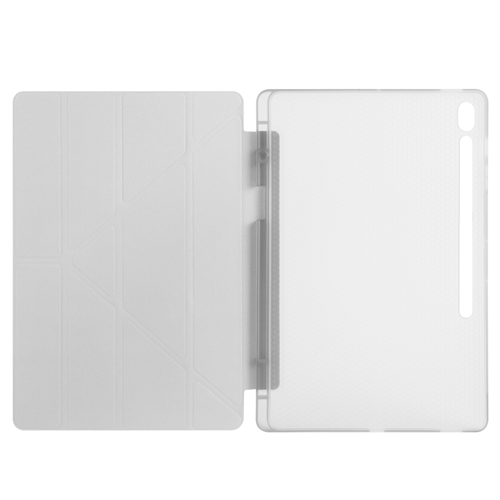 Galaxy Tab S10 FE Plus Case Zore Tri Folding Stand Case with Pen Compartment - 20