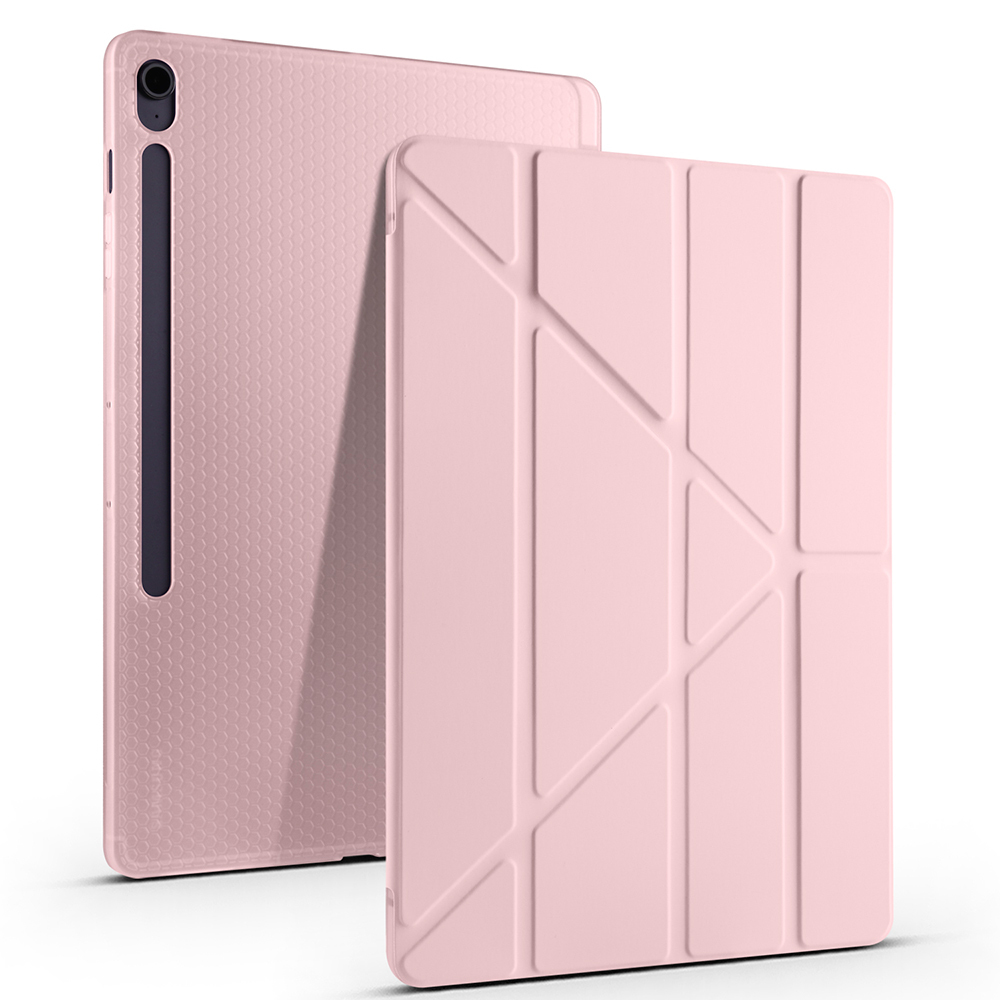 Galaxy Tab S10 FE Plus Kılıf Zore Tri Folding Kalem Bölmeli Standlı Kılıf - 7