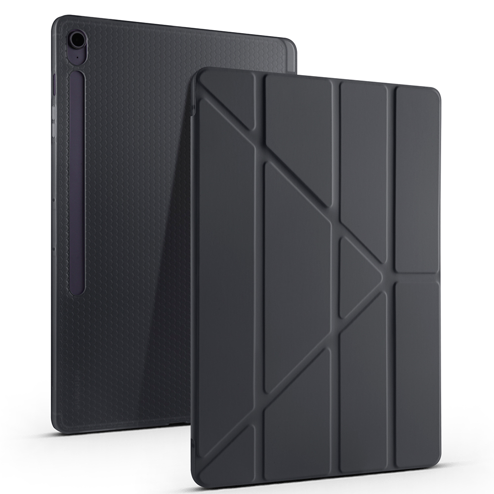 Galaxy Tab S10 FE Plus Kılıf Zore Tri Folding Kalem Bölmeli Standlı Kılıf - 6