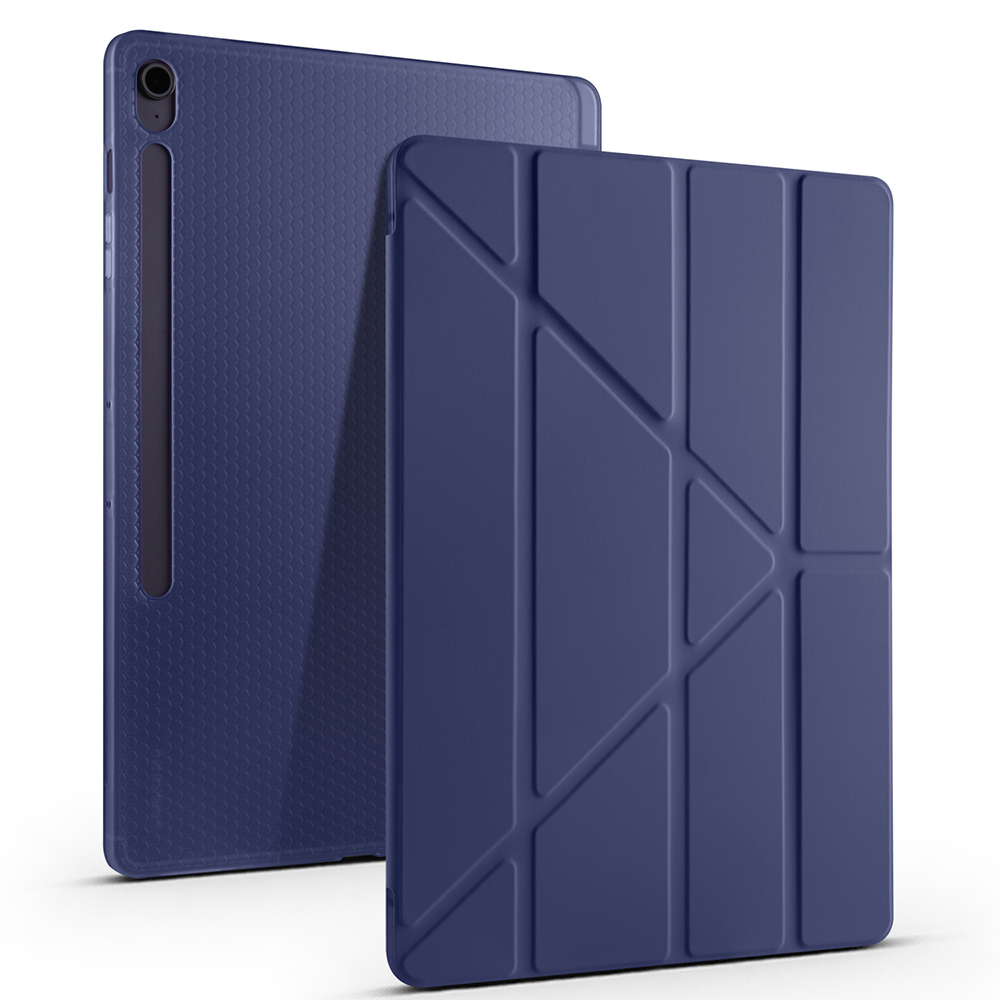Galaxy Tab S10 FE Plus Kılıf Zore Tri Folding Kalem Bölmeli Standlı Kılıf - 5