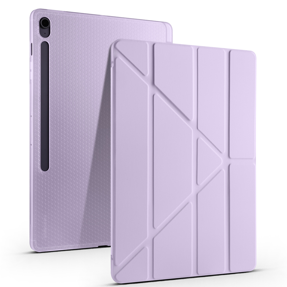 Galaxy Tab S10 FE Plus Kılıf Zore Tri Folding Kalem Bölmeli Standlı Kılıf - 3