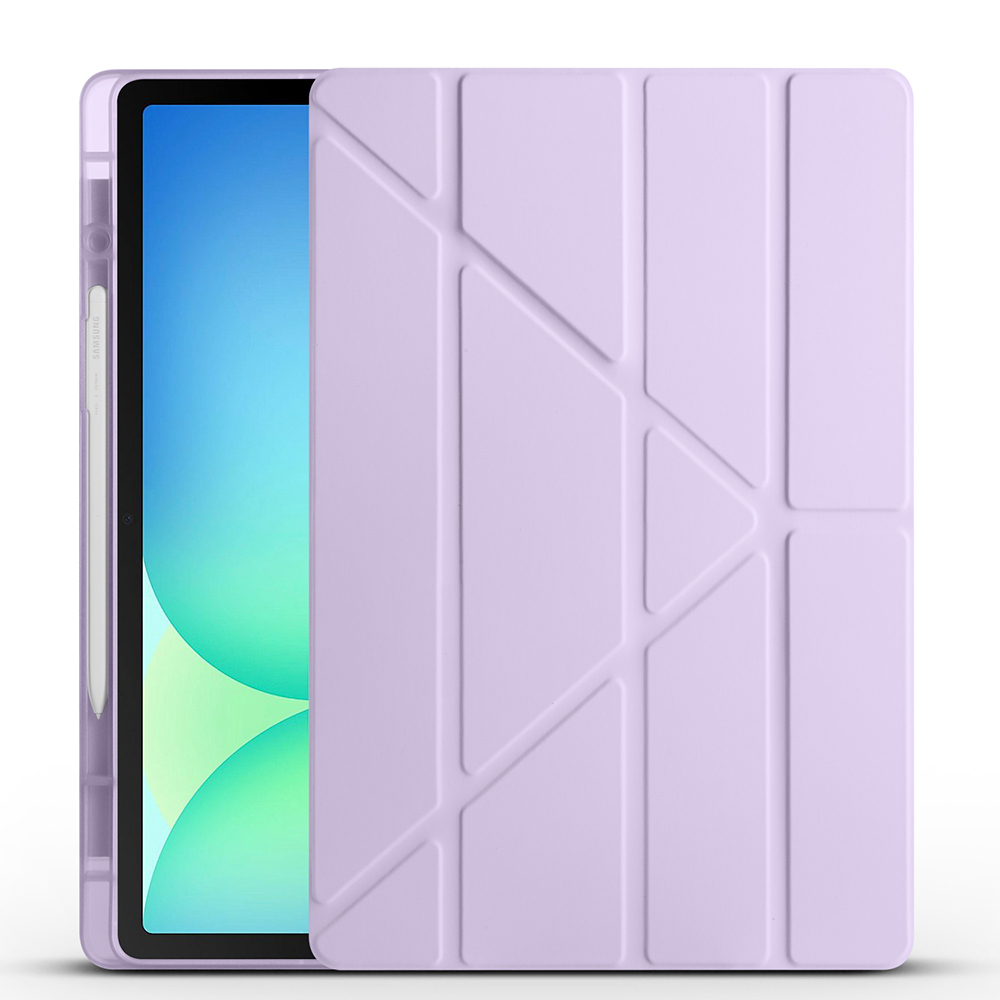 Galaxy Tab S10 FE Plus Kılıf Zore Tri Folding Kalem Bölmeli Standlı Kılıf - 17