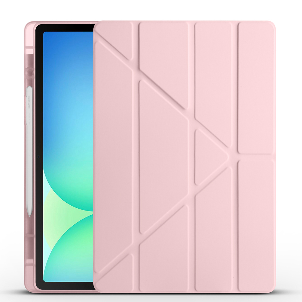 Galaxy Tab S10 FE Plus Kılıf Zore Tri Folding Kalem Bölmeli Standlı Kılıf - 13