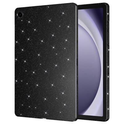 Galaxy Tab S10 FE Simli Parlak Görünümlü Zore Tablet Koton Kılıf Siyah