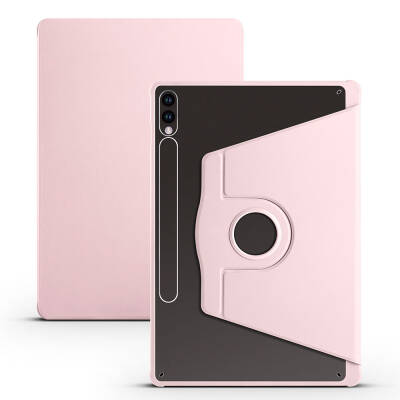 Galaxy Tab S10 Plus Case Zore Thermal Pen Case Rotatable Stand Pink