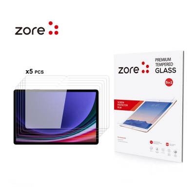 Galaxy Tab S10 Plus Zore 5in1 Tablet Tempered Glass Screen Protector Colorless