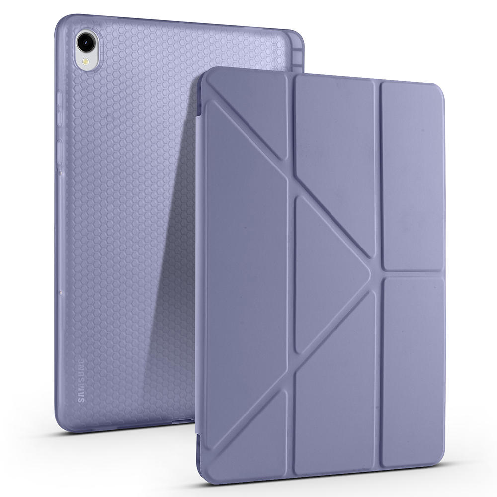 Galaxy Tab S11 Kılıf Zore Tri Folding Kalem Bölmeli Standlı Kılıf - 4