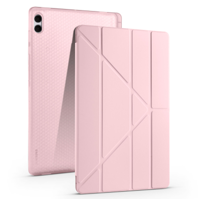 Galaxy Tab S11 Ultra Kılıf Zore Tri Folding Kalem Bölmeli Standlı Kılıf Rose Gold