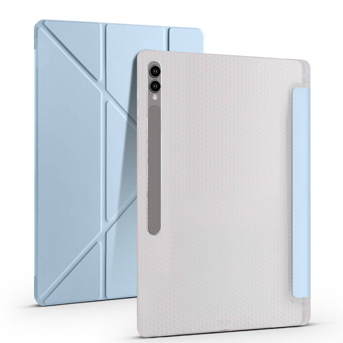 Galaxy Tab S11 Ultra SM-X930 Case Zore Tri Folding Pen Compartment Stand Case - 30