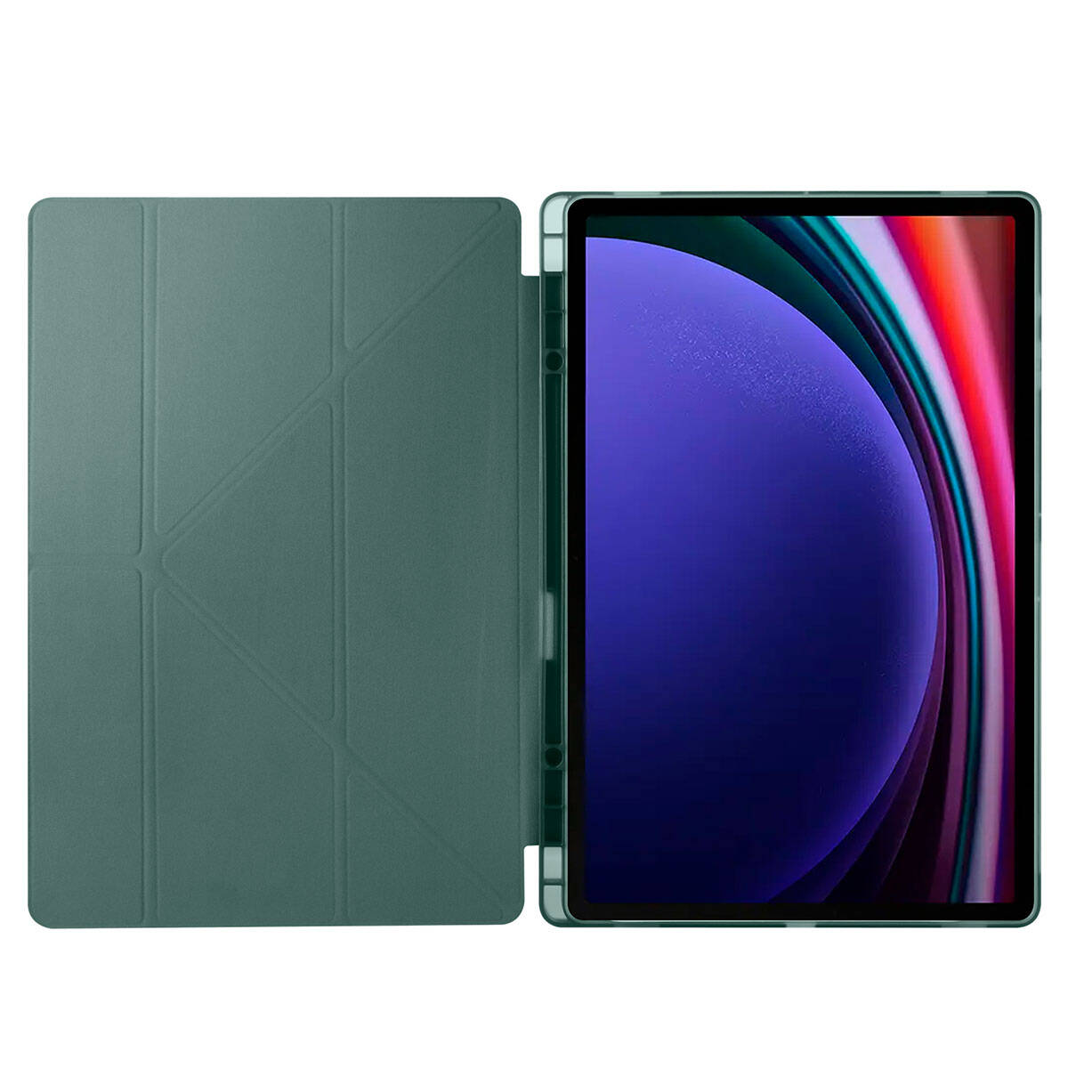Galaxy Tab S11 Ultra SM-X930 Case Zore Tri Folding Pen Compartment Stand Case - 26