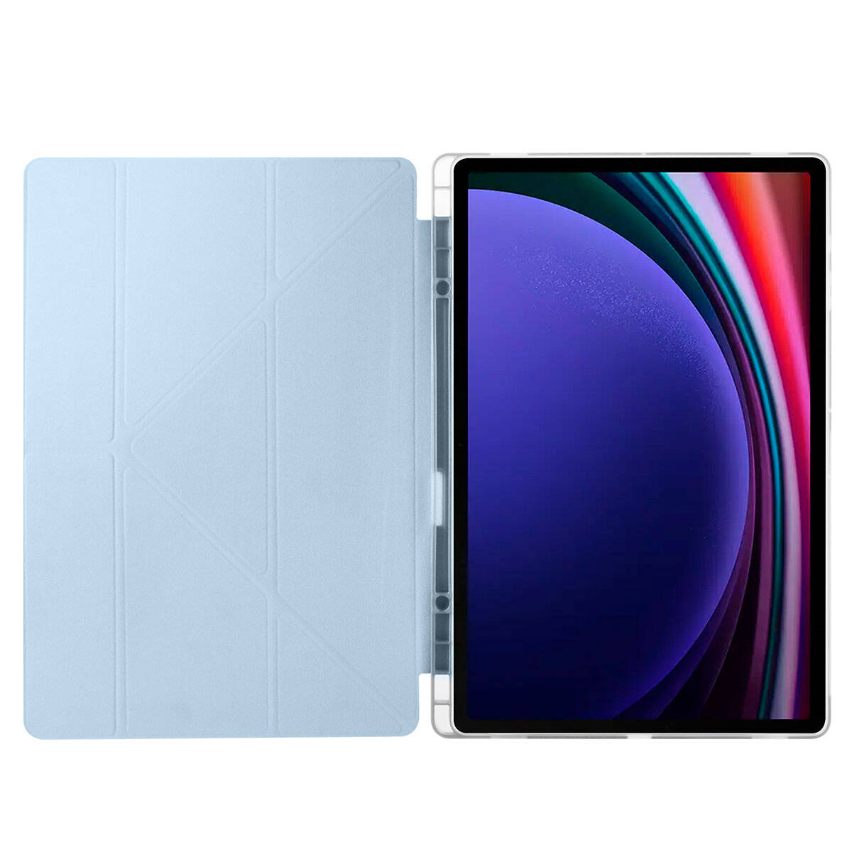 Galaxy Tab S11 Ultra SM-X930 Kılıf Zore Tri Folding Kalem Bölmeli Standlı Kılıf - 36