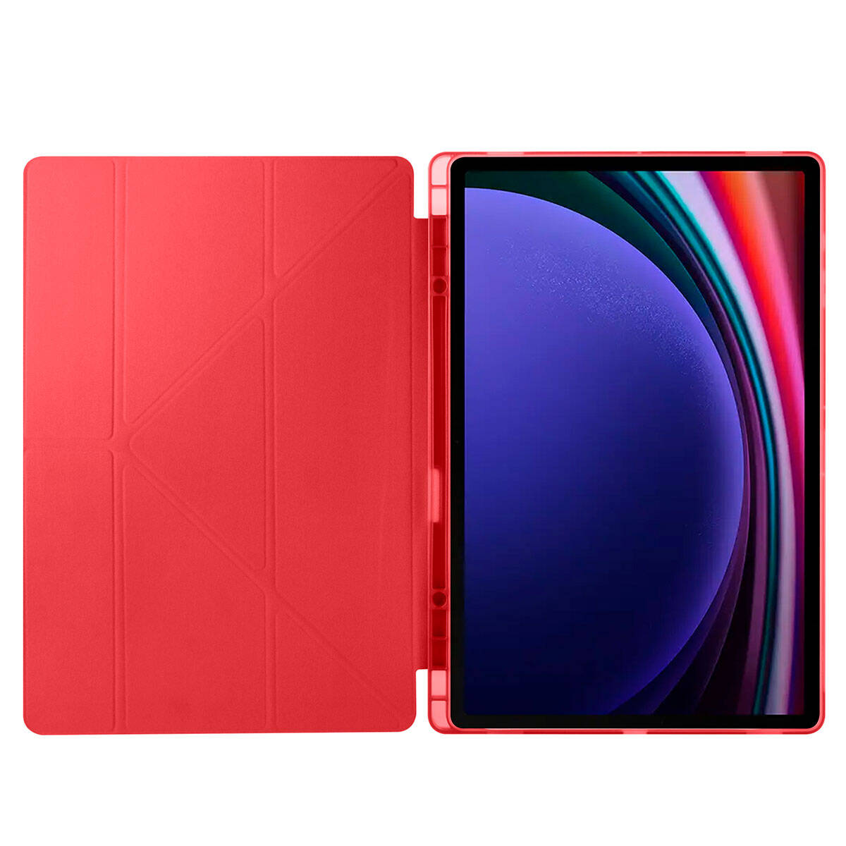 Galaxy Tab S11 Ultra SM-X930 Kılıf Zore Tri Folding Kalem Bölmeli Standlı Kılıf - 16