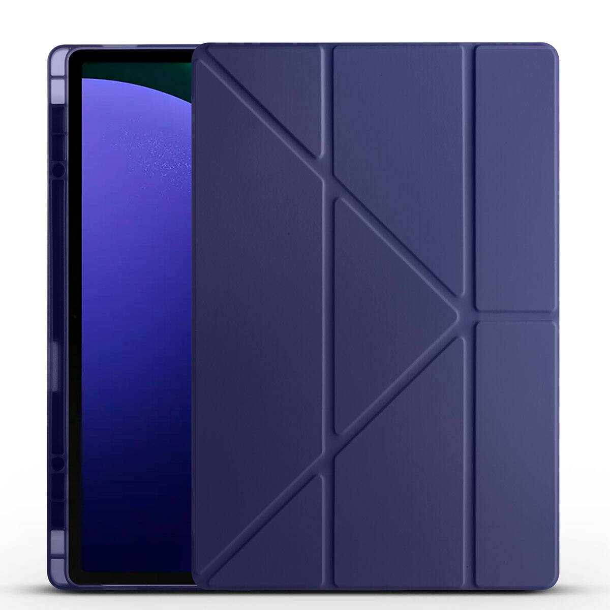Galaxy Tab S11 Ultra SM-X930 Kılıf Zore Tri Folding Kalem Bölmeli Standlı Kılıf - 5