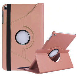 Galaxy Tab S6 Lite P610 Zore Rotatable Stand Case Rose Gold
