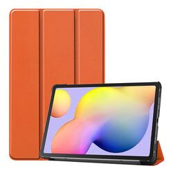 Galaxy Tab S6 Lite P610 Zore Smart Cover Stand 1-1 Case Orange