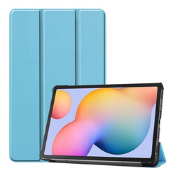 Galaxy Tab S7 FE LTE (T737-T736-T733-T730) Zore Smart Cover Standlı 1-1 Kılıf Mavi