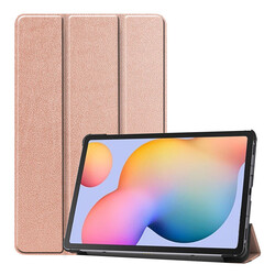 Galaxy Tab S7 FE LTE (T737-T736-T733-T730) Zore Smart Cover Standlı 1-1 Kılıf Rose Gold