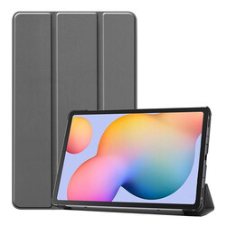 Galaxy Tab S7 FE LTE (T737-T736-T733-T730) Zore Smart Cover Stand 1-1 Case Grey