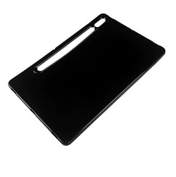 Galaxy Tab S7 Plus T970 Kılıf Zore Tablet Süper Silikon Kapak Siyah