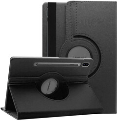 Galaxy Tab S7 Plus T970 Zore Rotatable Stand Case Black
