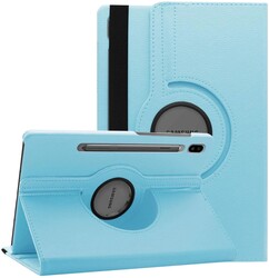 Galaxy Tab S7 Plus T970 Zore Rotatable Stand Case Blue