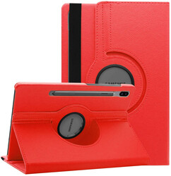 Galaxy Tab S8 Ultra SM-X900 Zore Dönebilen Standlı Kılıf Kırmızı
