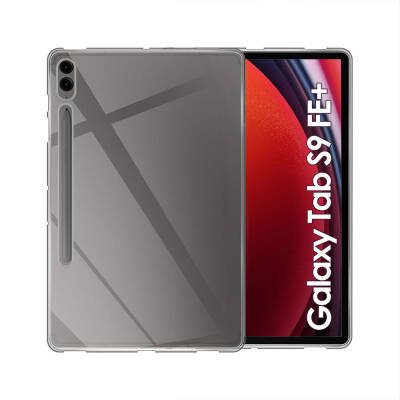 Galaxy Tab S9 FE Plus Kılıf Zore Tablet Süper Silikon Kapak Renksiz