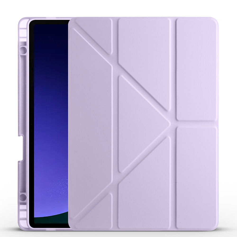 Galaxy Tab S9 FE Plus Kılıf Zore Tri Folding Kalem Bölmeli Standlı Kılıf - 8