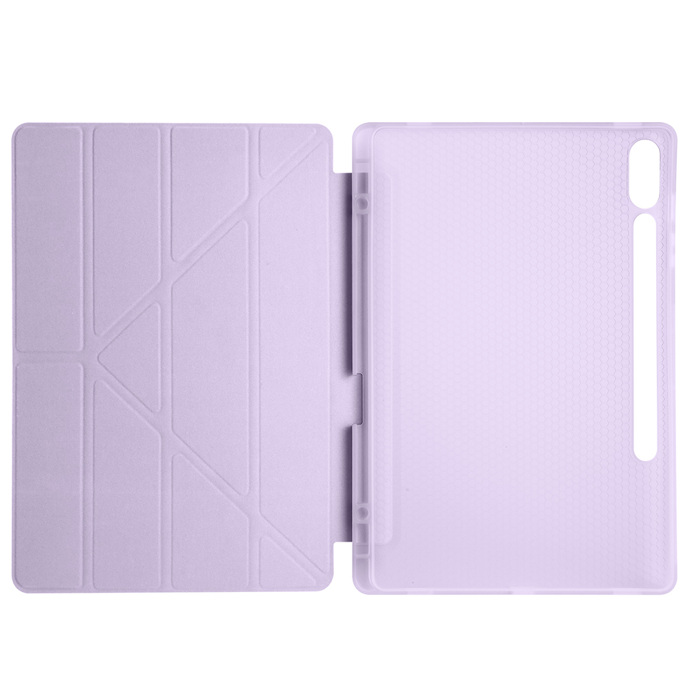 Galaxy Tab S9 FE Plus Kılıf Zore Tri Folding Kalem Bölmeli Standlı Kılıf - 6