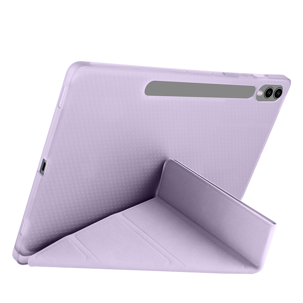 Galaxy Tab S9 FE Plus Kılıf Zore Tri Folding Kalem Bölmeli Standlı Kılıf - 10