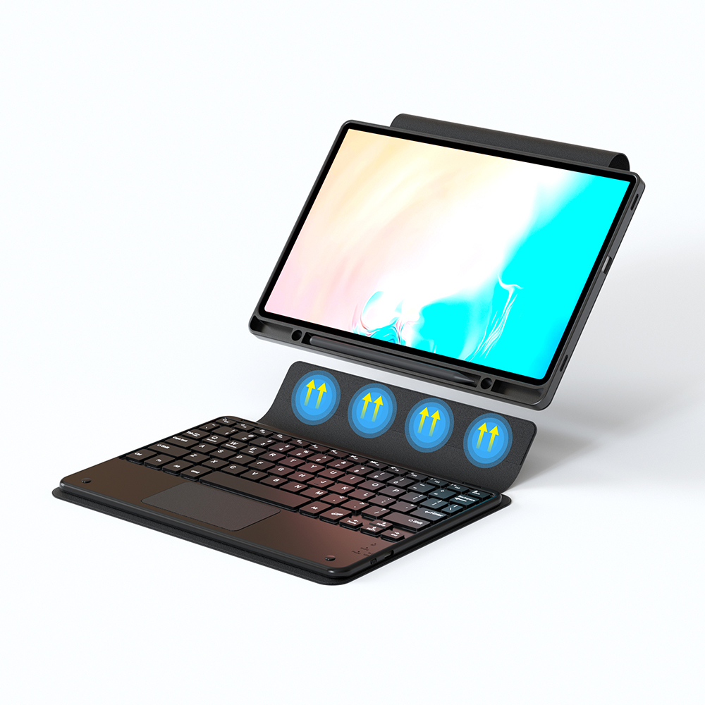 Galaxy Tab S9 FE Plus Zore Border Keyboard Tablet Case Bluetooth Connection and Stand - 3