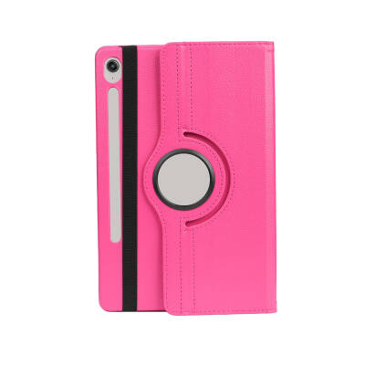 Galaxy Tab S9 FE Zore Rotatable Stand Case Dark Pink