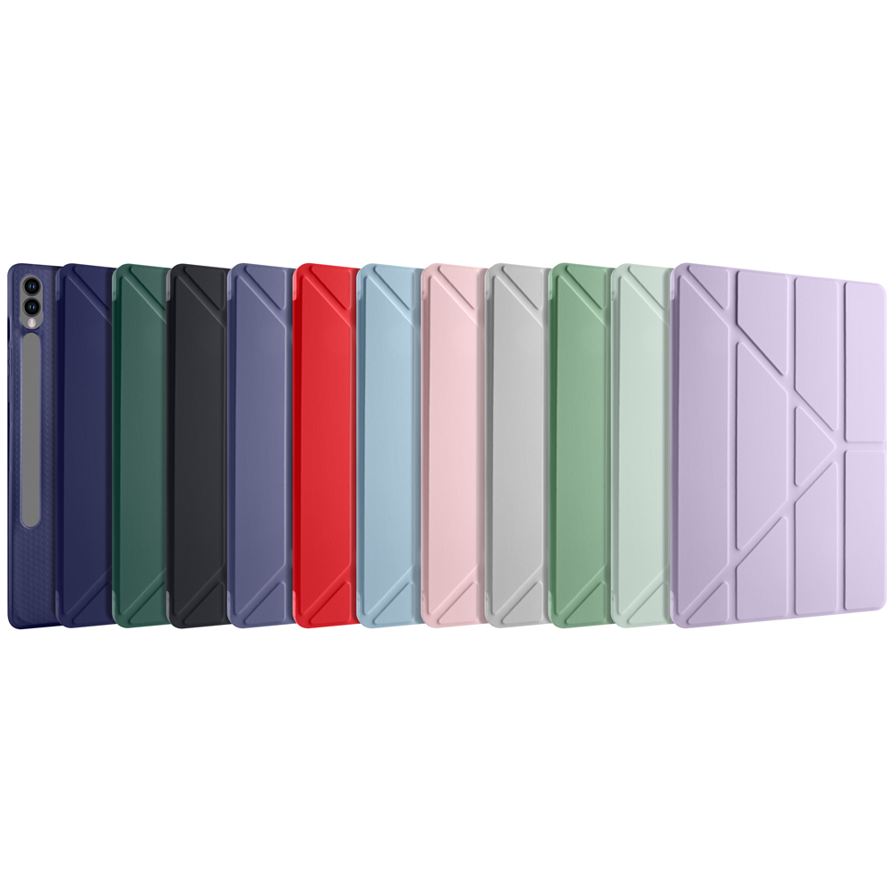 Galaxy Tab S9 Plus Kılıf Zore Tri Folding Kalem Bölmeli Standlı Kılıf - 20