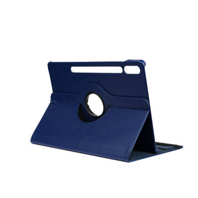 Galaxy Tab S9 Plus Zore Rotatable Stand Case Navy blue