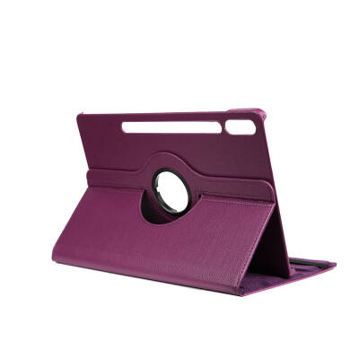 Galaxy Tab S9 Plus Zore Rotatable Stand Case Purple