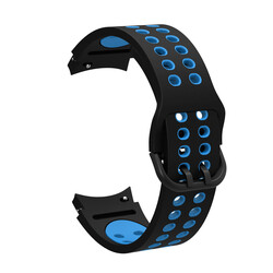 Galaxy Watch 4 40mm KRD-02 Silikon Kordon Siyah-Mavi