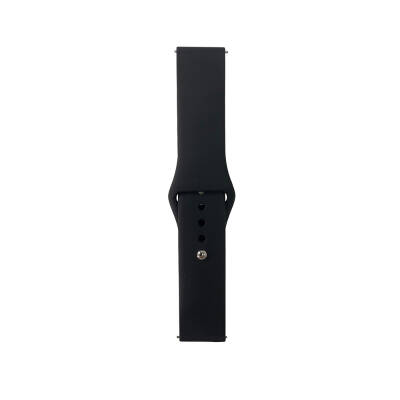 Galaxy Watch 42mm Band Serisi 20mm Klasik Kordon Silikon Strap Kayış Siyah