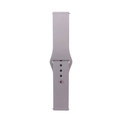 Galaxy Watch 42mm Band Serisi 20mm Klasik Kordon Silikon Strap Kayış Cloud Gray