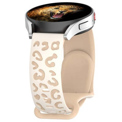 Galaxy Watch 42mm Zore KRD-140 20mm Silikon Kordon Strap Kayış Starlight-Bej