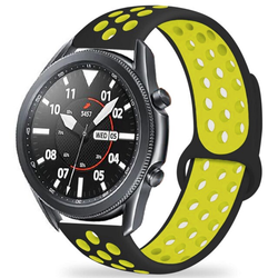 Galaxy Watch 46mm (22mm) KRD-02 Silicon Band Siyah-Sarı