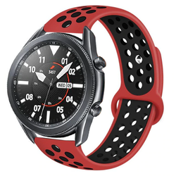 Galaxy Watch 46mm (22mm) KRD-02 Silicon Band Kırmızı-Siyah