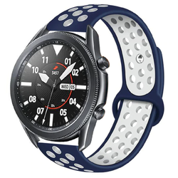 Galaxy Watch 46mm (22mm) KRD-02 Silicon Band Mavi-Beyaz