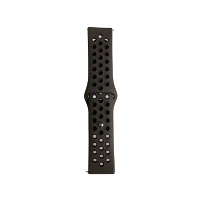Galaxy Watch 46mm (22mm) KRD-02 Silicon Band Siyah-Kahverengi
