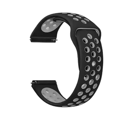 Galaxy Watch 46mm (22mm) KRD-02 Silikon Kordon Siyah-Gri