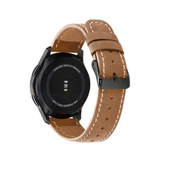 Galaxy Watch 46mm 22mm KRD-29 Deri Kordon Kahverengi